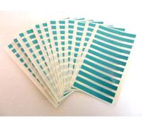 144 Labels, 50x5mm Rectangle, Turquoise, Colour Code Stickers, Self-Adhesive Sticky Coloured Labels