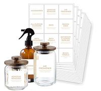 144 Laundry Room Labels Preprinted Set, Prefdo Gold Minimalist Water/Oil Resistant, Self Adhesive Home Organizing Stickers for Laundry Room,Linen Closet,Bathroom,Cleaning Supplies