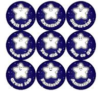 144 Night Star Praise Words 30mm School Reward Stickers for Teacher, Parent