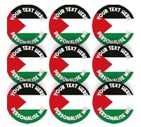 144 Palestine Flag Personalised Awareness 30mm Stickers Teachers, Parents, Schools