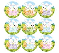 144 Pasg Hapus/Happy Easter Cute Bunny Reward Stickers For Children, School Teachers & Parents - Colourful, Easy Peel Stickers With Strong Adhesive Glue [144 30mm Stickers]