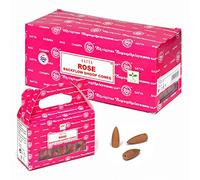 144 PCS (24 X 6 BOXES) SATYA NAG CHAMPA ROSE BACKFLOW DHOOP CONES HOME FRAGRANCE INCENSE APPROX. QUANTITY