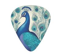 144 Pcs Guitar Picks Bulk 3 Different Thickness Personalized Guitar Plectrums With Storage Box Cute Peacock Guitar Accessories For Bass Electric Guitar Acoustic Guitar Lovers