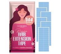 144 Pcs Hair Extension Tapes Double Sided Ultra Hold - Tape Hair Extensions, Tape Extensions Hair Tape, Hair Tapes, Tape-In Extension Retape, 4 x 0.8cm Pre Cut Tabs