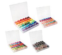 144 Pcs Prewound Bobbin Thread with Clear Box 144 Colors Embroidery Sewing Bright Colors Not Easy to Fade Set in Case Sets Cotton for Machine