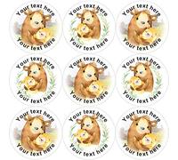 144 Personalised Bear Hug 30 mm Reward Stickers for School Teachers, Nursery, Pocket Hugs