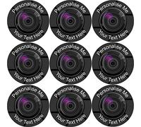 144 Personalised Camera Lens 30 mm Photography themed Reward Stickers
