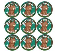 144 Personalised Cute Woodland Bear Reward Stickers For Children, School Teachers & Parents - Colourful, Easy Peel Stickers With Strong Adhesive Glue [144 30mm Stickers]