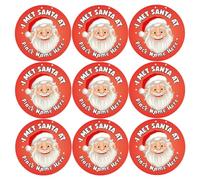 144 Personalised I Met Santa Christmas Stickers for Santa's Grottos