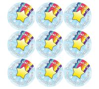 144 Personalised Rainbow Star Well Done Reward Stickers For Children, School Teachers & Parents - Colourful, Easy Peel Stickers With Strong Adhesive Glue (30mm)