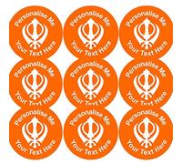144 Personalised Sikh Khanda 30mm Reward Stickers ideal for School Teachers