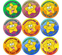 144 Personalised Silly Star 30mm Reward Stickers for School Teachers parents