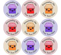 144 Personalised We're Jammin' 30mm Glossy Homemade Jam Labels