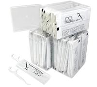 144 Picks Dental Floss Tooth Pick Flosser, Eyxformula Floss Picks Individually Wrapped Travel Micro Dental Floss, Single Use Glide Floss Tool for Remove Plaque& Food, Oral Health Care Floss, 4 Pack