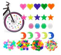 144 Pieces Colorful Bicycle Spoke Beads Beads for Bicycle Spokes Decoration Accessory Multicolor Colorful Bicycle Decoration Accessories for Boys and Girls