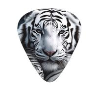 144 Pieces Guitar Picks in Bulk, 3 Pieces Different Thickness Customizable Guitar Picks with Storage Box, White Tiger Guitar Accessories for Bass, Electric Guitar, Guitar Lovers