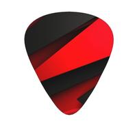 144 Pieces Guitar Picks in Bulk, 3 Pieces Different Thickness Customizable Guitar Picks with Storage Box, Red and Black Guitar Accessories for Bass, Electric Guitar, Guitar Lovers