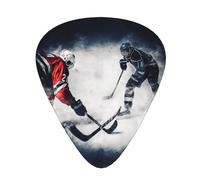 144 Pieces Guitar Picks in Bulk, 3 Pieces Different Thickness Customizable Guitar Picks with Storage Box, Ice Hockey Guitar Accessories, Guitar Accessories for Bass, Guitar