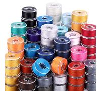 144 Pieces Prewound Bobbins Sewing Thread Bobbins Compatible with Brother/Babylock/Janome/Elna/Singer Embroidery Machine, Size A (24 Colors)