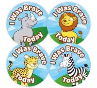 144 Safari Bravery Reward Stickers for Teachers, Parents, Doctors and Nursery 30mm, MyClassroom
