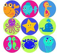 144 Sea Life Creatures 30mm School Reward Stickers for Teacher, Parent