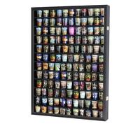 144 Shot Glass Shooter Display Case, UV Protection, Black