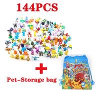 144 Style Pokemon Gift Bag Christmas Gift Action Figure Toys Genuine Pikachu Anime Figure Pokemon Toys For Children 144 Pcs With Bag