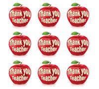 144 Thank you Teacher 30 mm Apple themed Reward Stickers for School, Parents