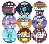 144 Wild Child Adventure Camping Stickers - 30mm - Glossy Reward Stickers for Scouts Forest School