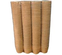 144 x 5cm Eco Round Fibre Biodegradable and Compostable Plant Pots
