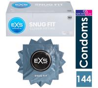 144 x Exs Condoms | Regular Extra Safe Snug Fit Large Air Thin Delay Flavoured