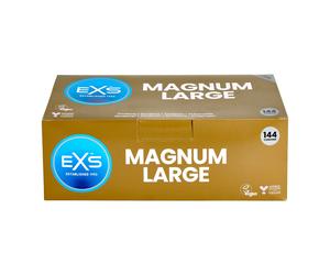 144 x Exs Magnum Large Condoms | Vegan Condoms | 60mm Width 190mm Length