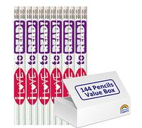 144 x I Love To Read HB Pencils. Ideal Class Gift/Reward. Value Box