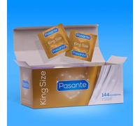 144 x Pasante King Size Condoms | Wider & Longer | 60mm Width | Clinic Pack