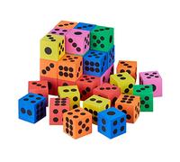 144 x quiet cubes, HxWxD: 4 x 4 x 4 cm, nursery, pre-school, school, foam dice, multicoloured