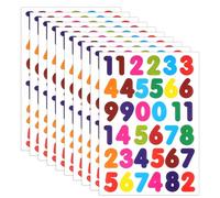 1440 Pcs 0 to 9 Number Stickers, Self Adhesive Numbers Stickers, Colorful Number Stickers for Birthday Cards, Number Sticker for DIY Art Project Decoration Crafts Hand Craft - 40 Sheets