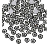 1440 Pcs Hotfix Rhinestones, Flat Back Crystal Diamante Round Gems for Diamante Gems Nail Art Crafts Clothes DIY Decoration, 2.7-2.8mm (Black)