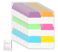 1440 PCS Sticky Index Tabs Flags Set Writable Sticky Index Tabs Transparent Book Tabs Medium File Tabs Flag Filing Tabs Page Markers Tape Flags for Book Tags Stickers Index Markers Office School