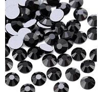 1440 Pieces SS4 Flatback Rhinestones, 1.5MM Flatback Crystal Rhinestones for Craft Nails Dance Costumes, Non Hotfix Rhinestones, Jet Black