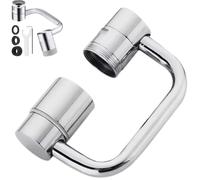 1440° Rotatable Faucet Aerator Extension, 1080° Rotating Faucet Extender, Kitchen Bathroom Sink Faucets Sprayer Attachment with 2 Mode Splash (1Pc)