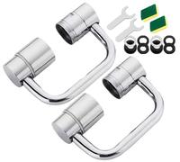 1440° Rotatable Faucet Aerator Extension, 1080° Rotating Faucet Extender,Rotating Swivel Aerator Extender Kitchen Bathroom Sink Faucets Sprayer Attachment with 2 Mode(2pcs)