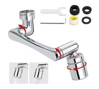 1440° Swivel Tap Attachment, Aerators for Taps, Made of Brass, Rotating Tap Extension with Water Saver for Bathroom and Kitchen