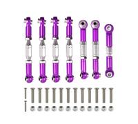 144001 144002 144010 124007 124016 124017 124019 Metal Front Rear Tie Rod Linkage Servo Link Rod Set Compatible With RC Car Upgrade Parts Compatible with 1 10 Scale Off Road Vehicles(Purple)