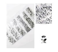 1440pcs 20Colors Glitter 3D Flatback Glass Nail Art Clear Crystal AB Rhinestones Shiny Gem Manicure Accessories for Nail and Face Art, Craft Decoration(Silver)