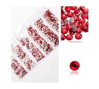 1440pcs 20Colors Glitter 3D Flatback Glass Nail Art Clear Crystal AB Rhinestones Shiny Gem Manicure Accessories for Nail and Face Art, Craft Decoration(Light Siam)