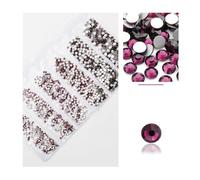 1440pcs 20Colors Glitter 3D Flatback Glass Nail Art Clear Crystal AB Rhinestones Shiny Gem Manicure Accessories for Nail and Face Art, Craft Decoration(Amethyst)