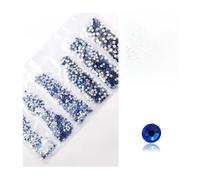 1440pcs 20Colors Glitter 3D Flatback Glass Nail Art Clear Crystal AB Rhinestones Shiny Gem Manicure Accessories for Nail and Face Art, Craft Decoration(Sapphire)