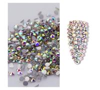 1440pcs AB/Clear Glitter Rhinestone Flat-Back Non HotFix 3D Glass Nail Art DIY Round Crystal Manicure Diamond for Nail and Face Art, Craft Decoration(AB-SS8(1440pcs))