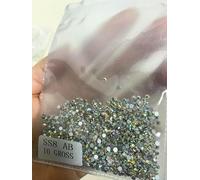 1440Pcs AB/Clear Nail Art Crystal Rhinestone Nails Stones Charms SS3/4/5/6/8/10/12/16/20 Non HotFix 3D Glass Strass Decorations-AB-SS8