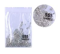1440Pcs Nail Crystal Round Nail Art, SS5, A SS5 | Crystal Flat Back Round Shape Rhinestones, Mixed Nail, Nail Art Diamonds, Flatback Charms, 1440Pcs